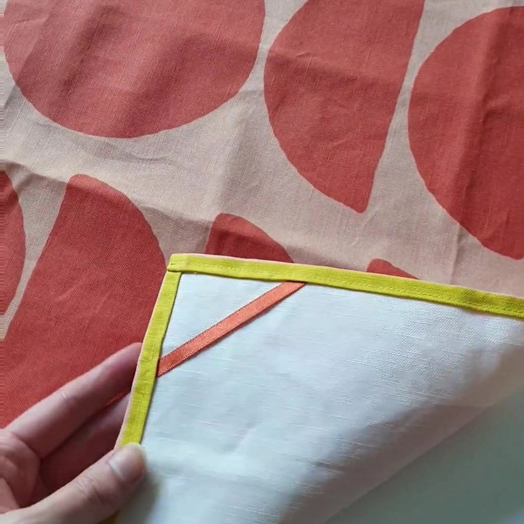 Cotton Linen Tea Towel in Terracotta