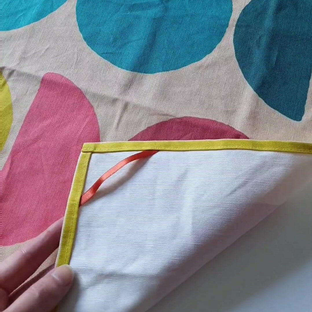 Cotton Linen Tea Towel in Pearl