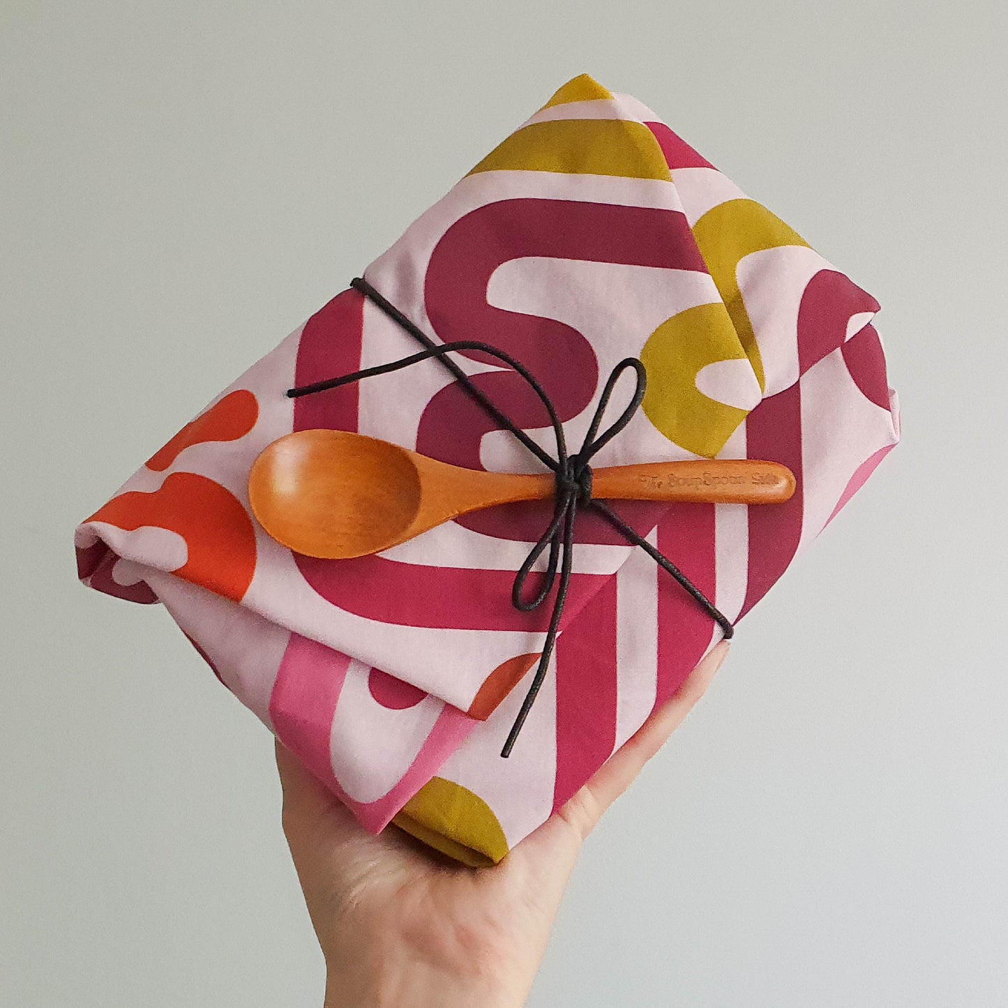Cotton Furoshiki Wrap in Pomegranate