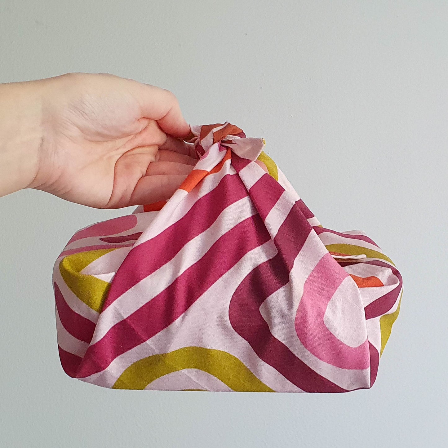 Cotton Furoshiki Wrap in Pomegranate