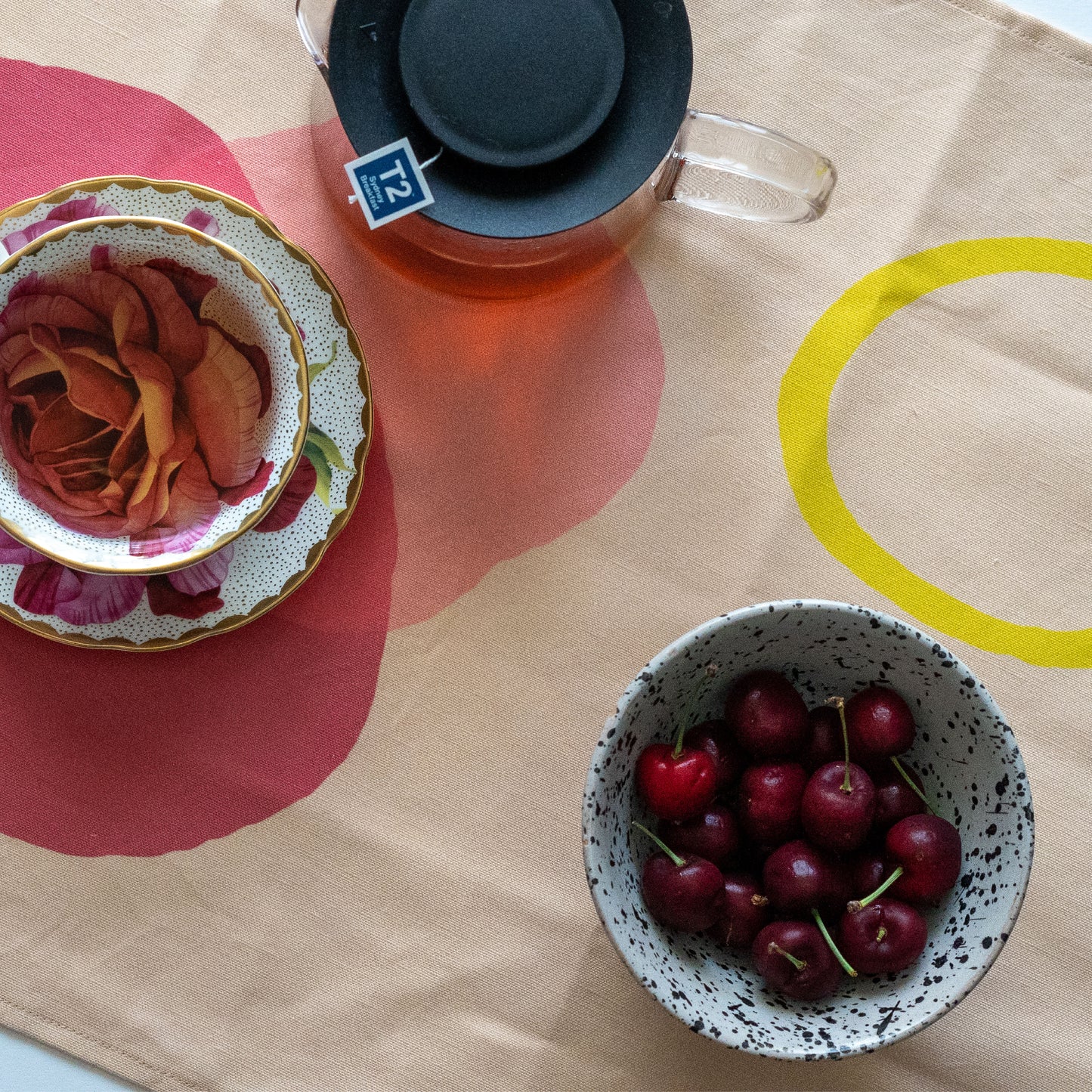 Cotton Linen Tea Towel in Prism