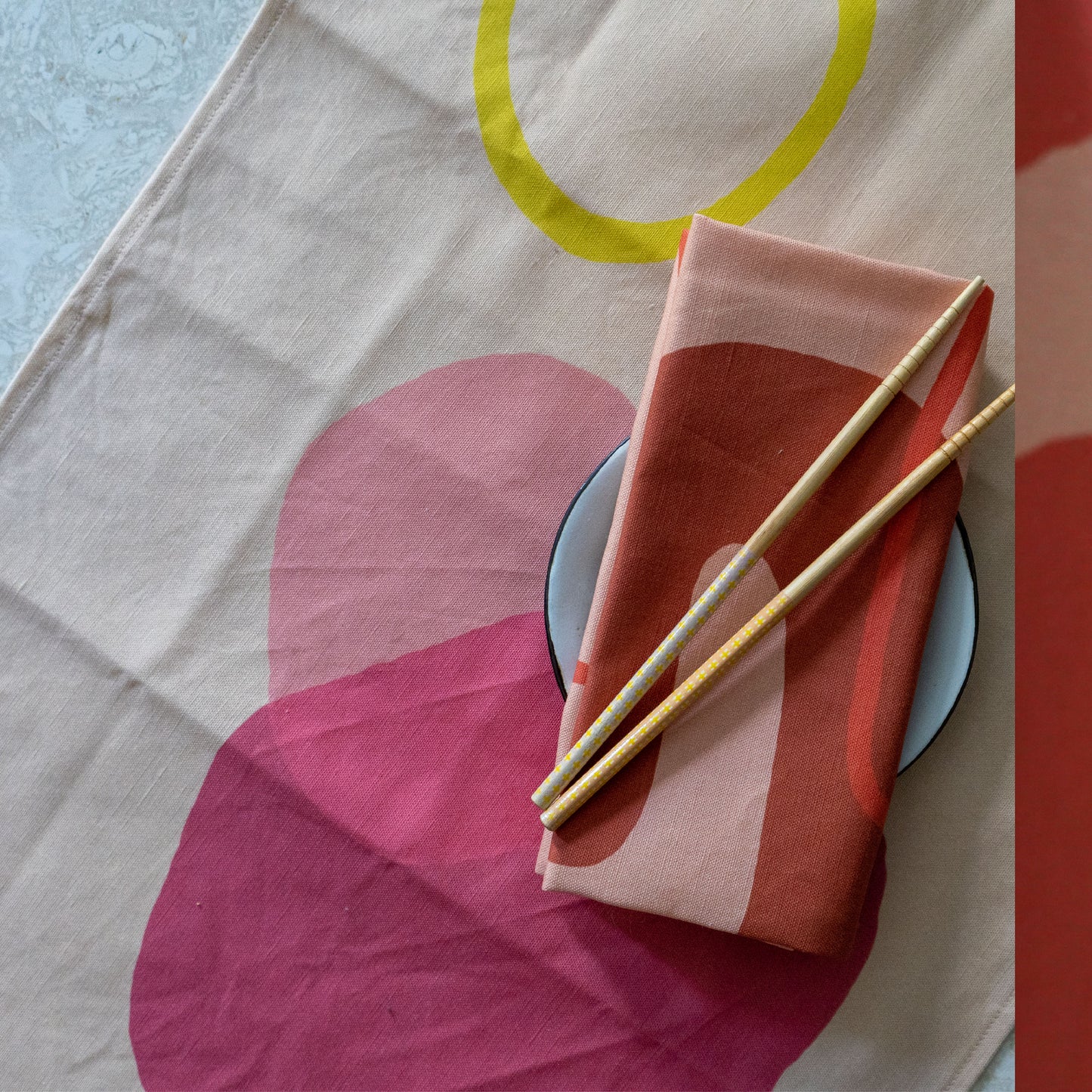 Cotton Linen Tea Towel in Prism