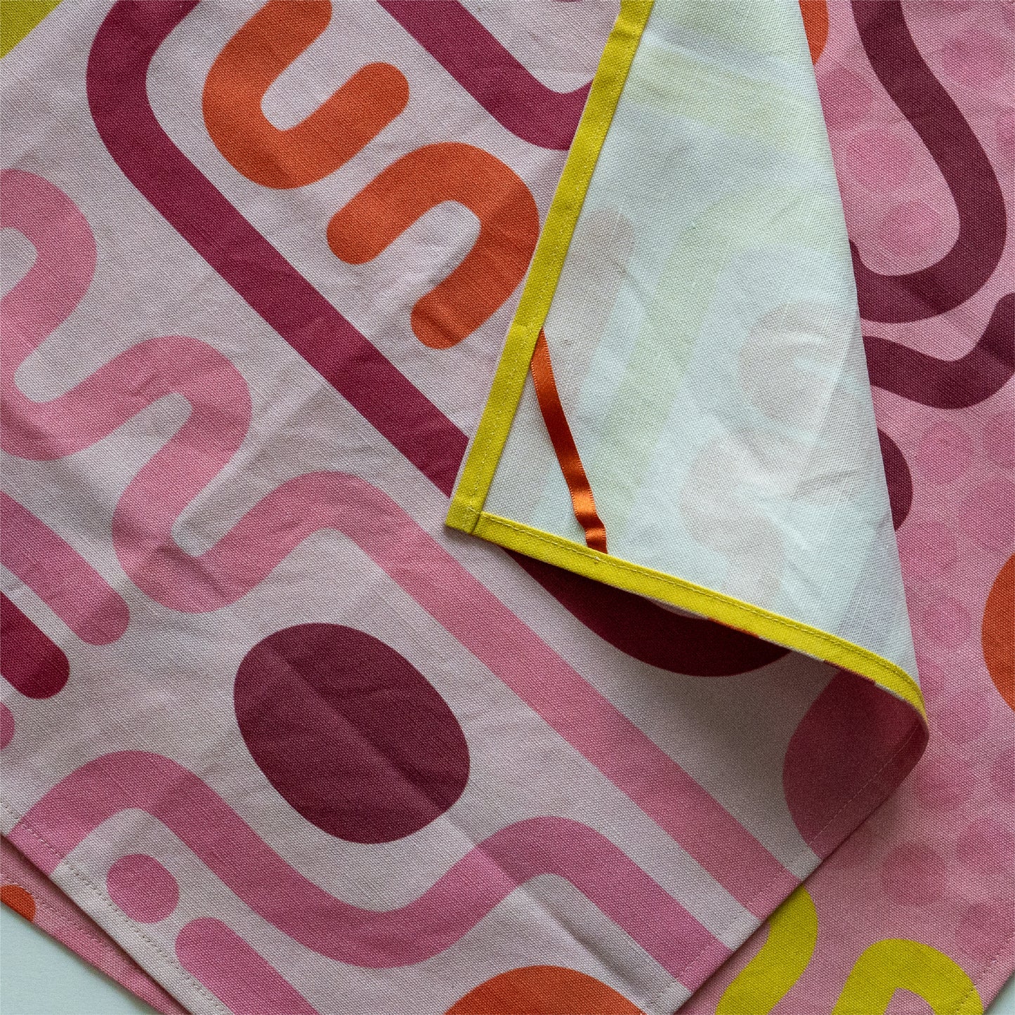 Cotton Linen Tea Towel in Fruit Salad
