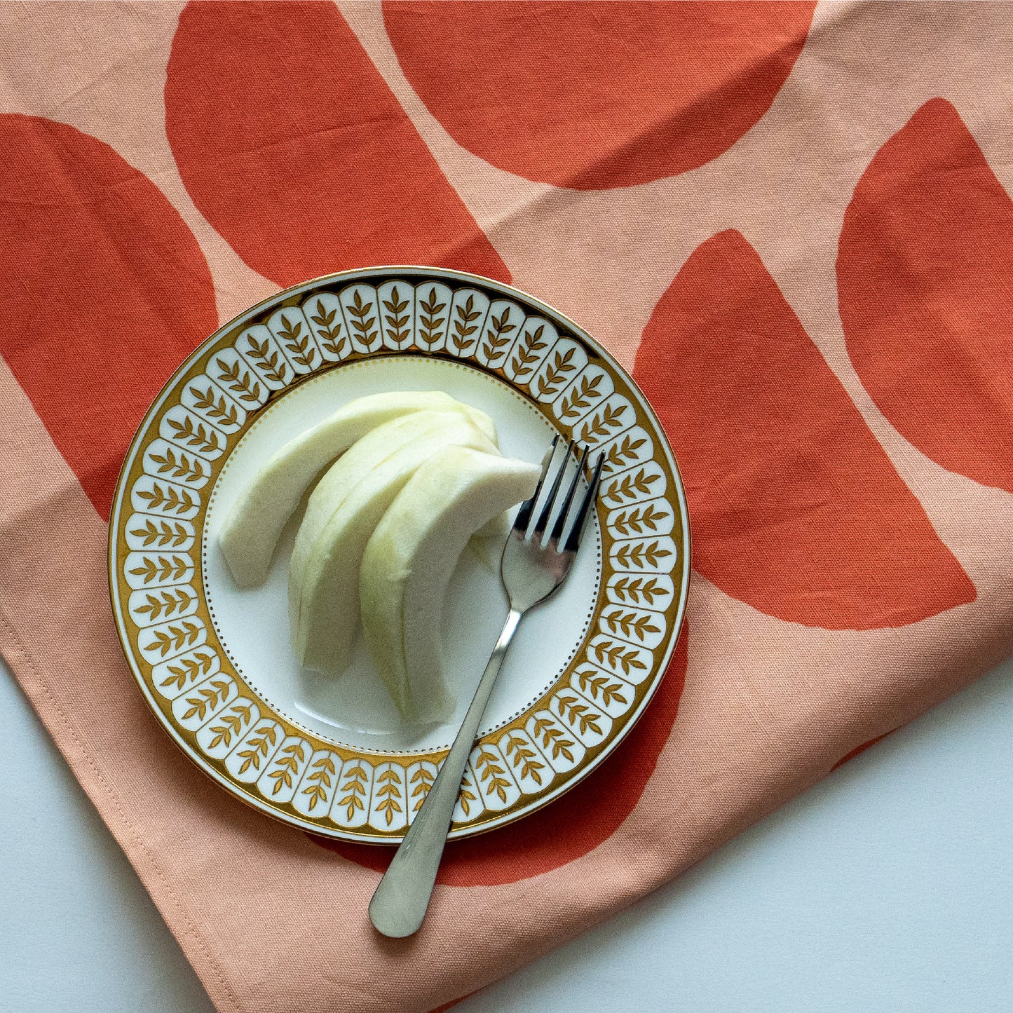 Cotton Linen Tea Towel in Terracotta