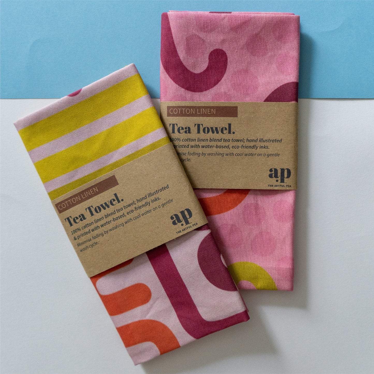Cotton Linen Tea Towel in Fruit Salad