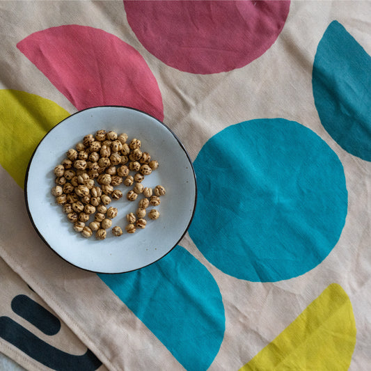 Cotton Linen Tea Towel in Pearl
