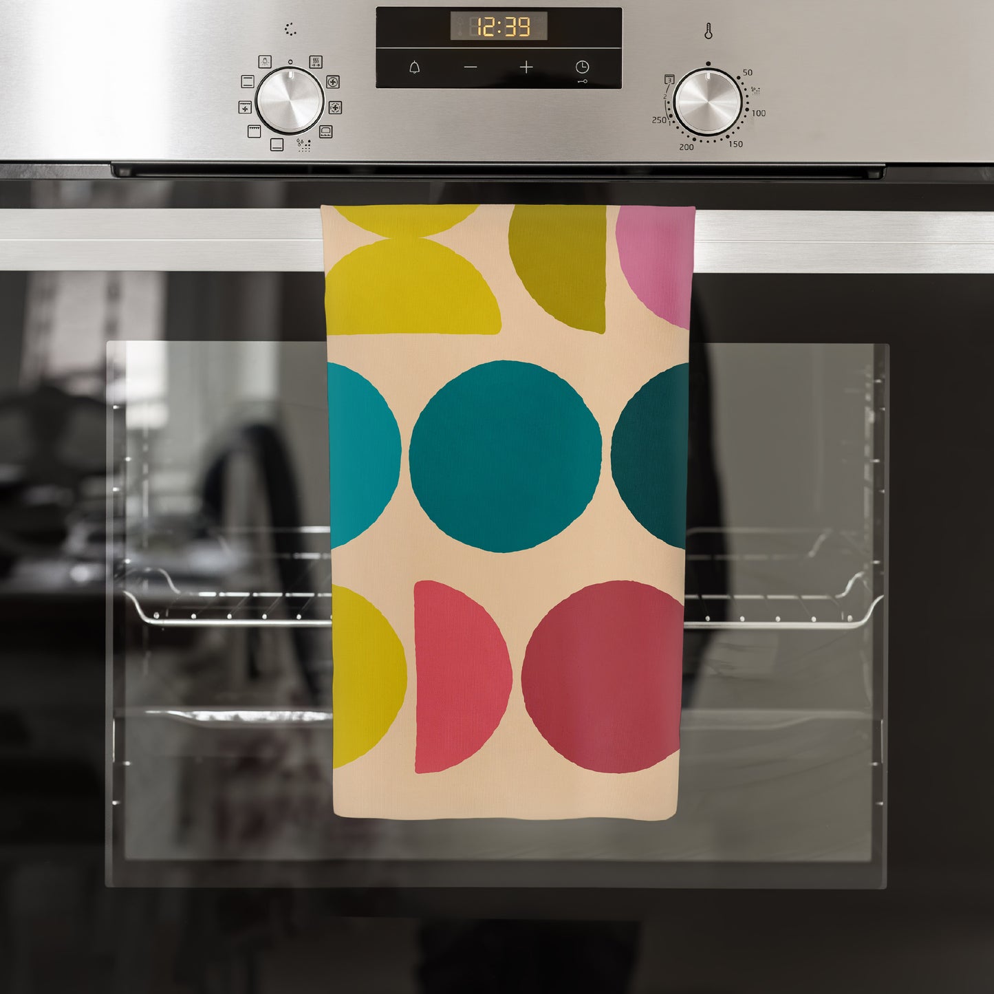 Cotton Linen Tea Towel in Pearl