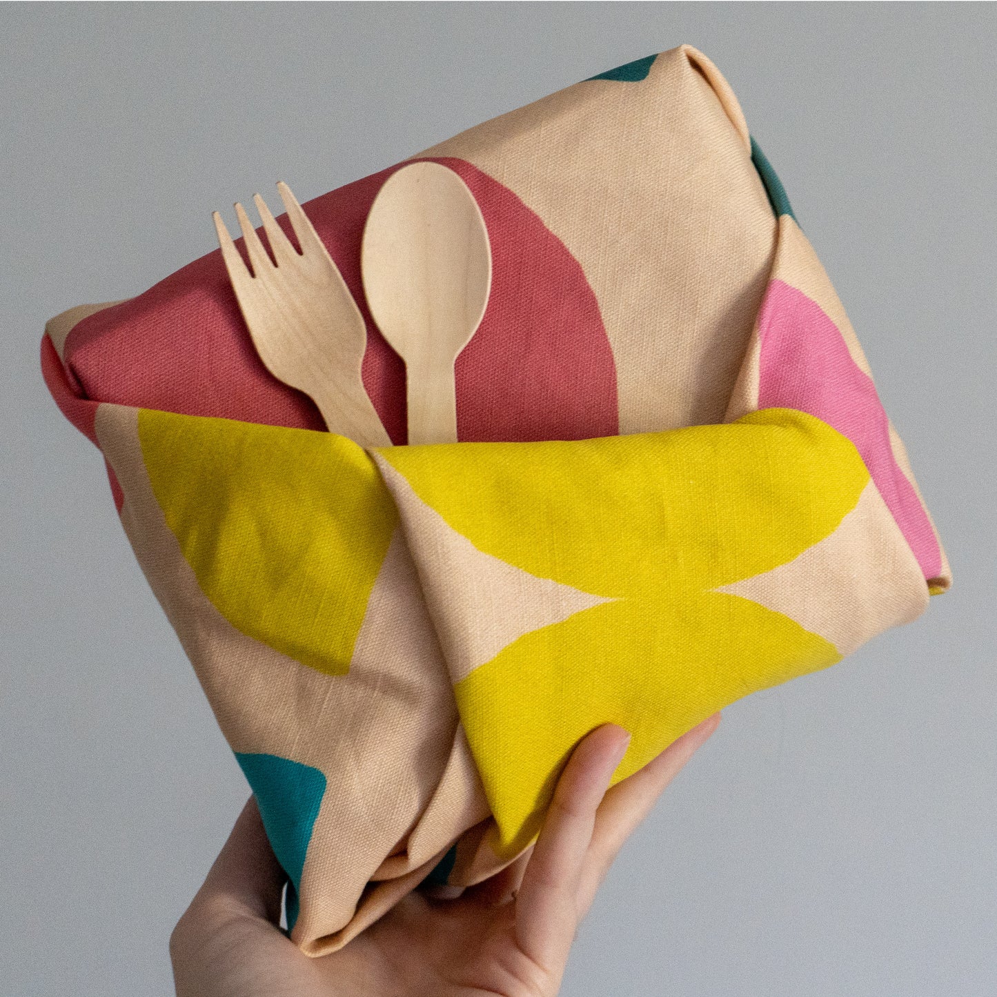 Cotton Linen Tea Towel in Pearl