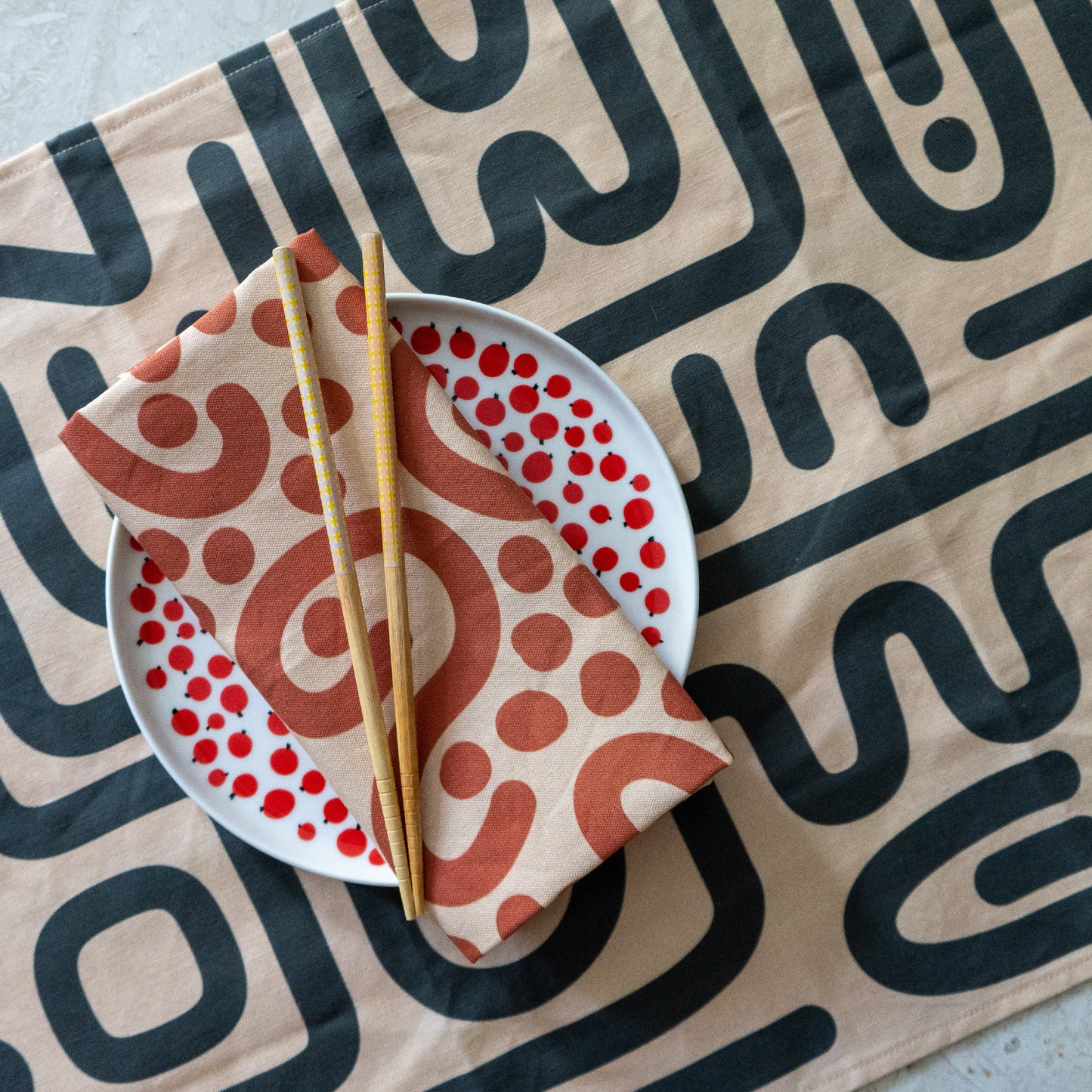 Cotton Linen Tea Towel in Cereal