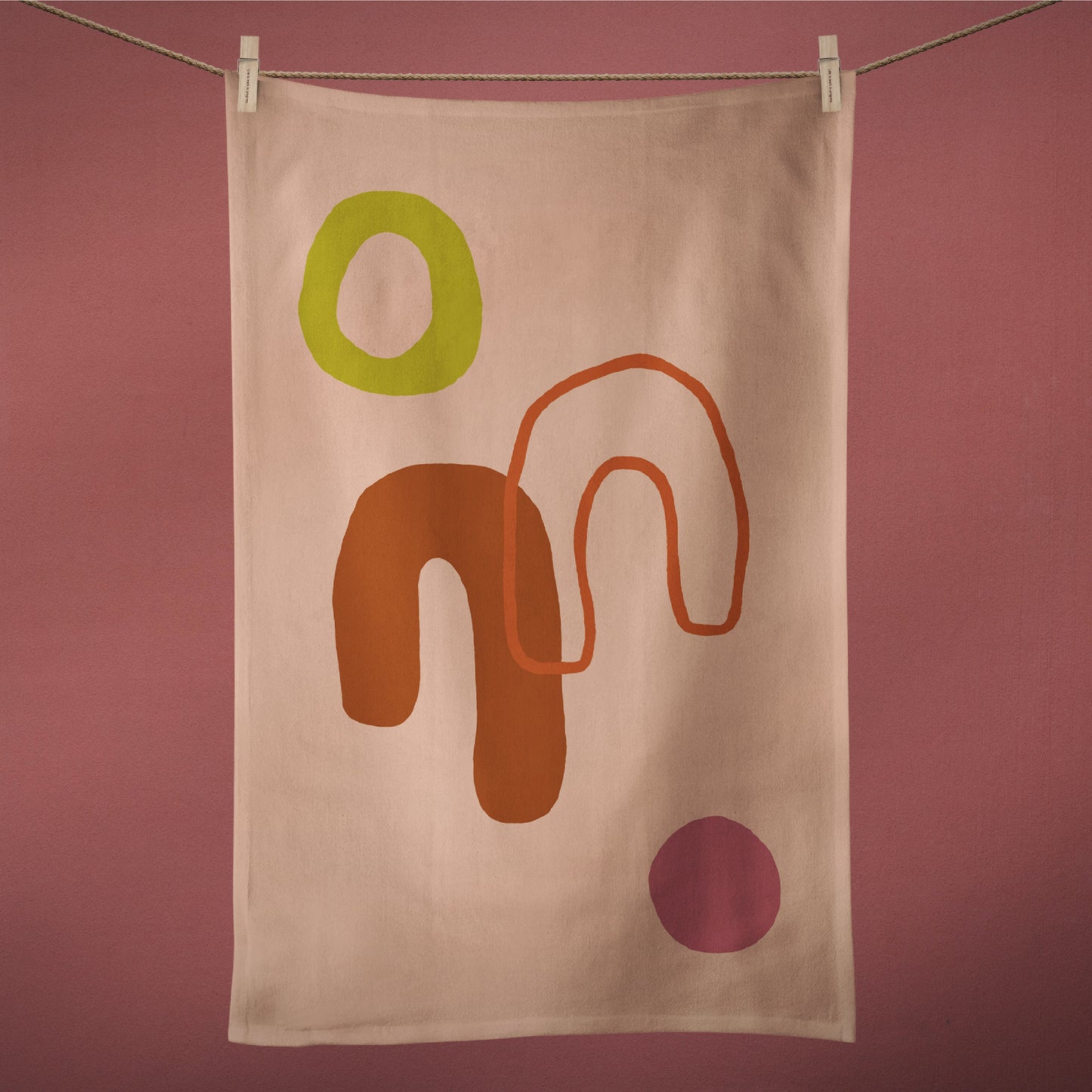 Cotton Linen Tea Towel in Hairpin