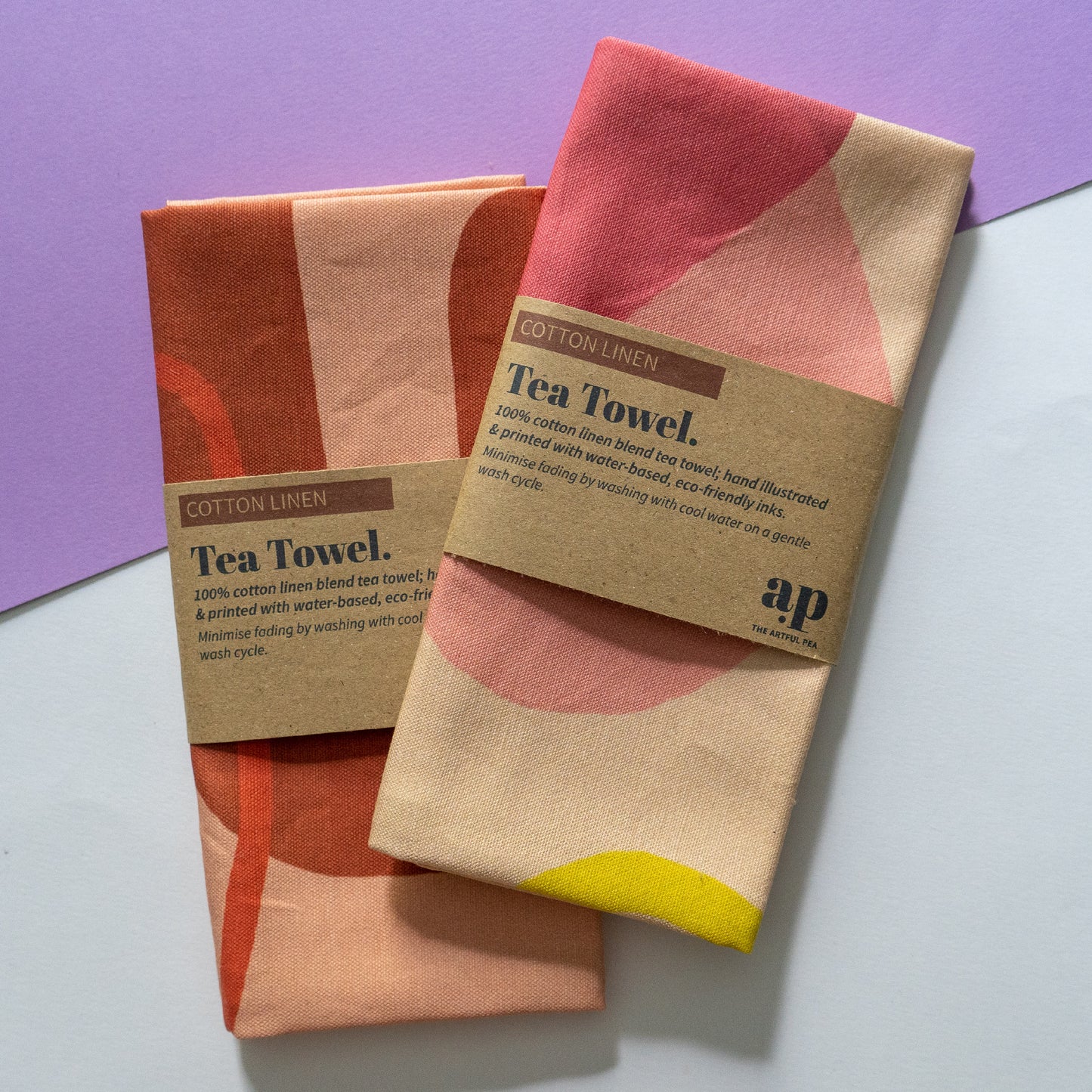 Cotton Linen Tea Towel in Hairpin