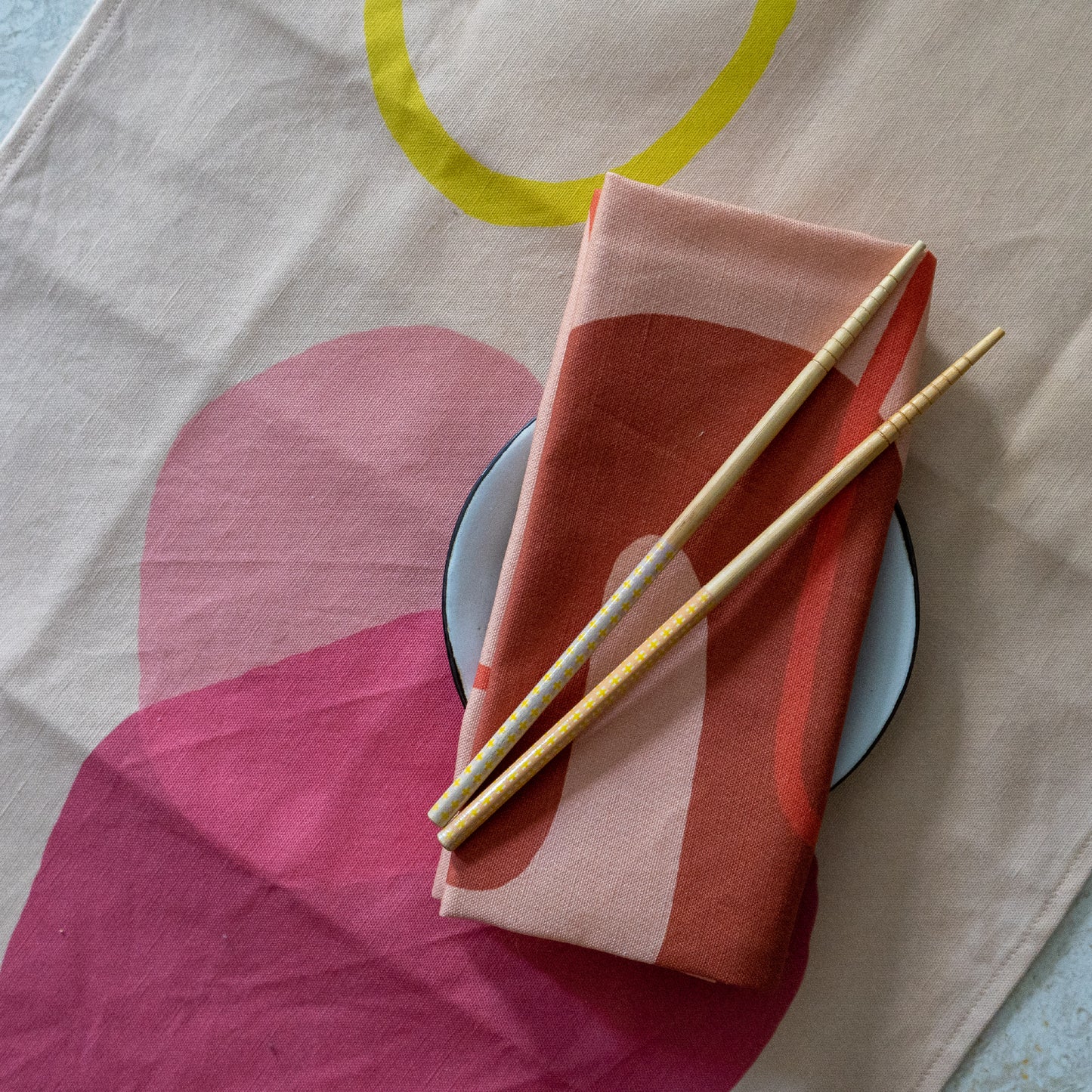 Cotton Linen Tea Towel in Hairpin