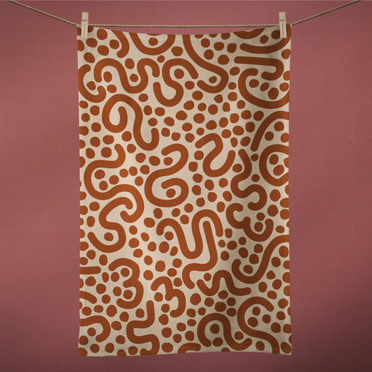 Cotton Linen Tea Towel in Cereal