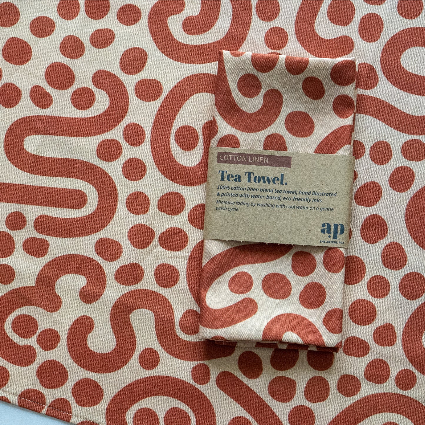 Cotton Linen Tea Towel in Cereal