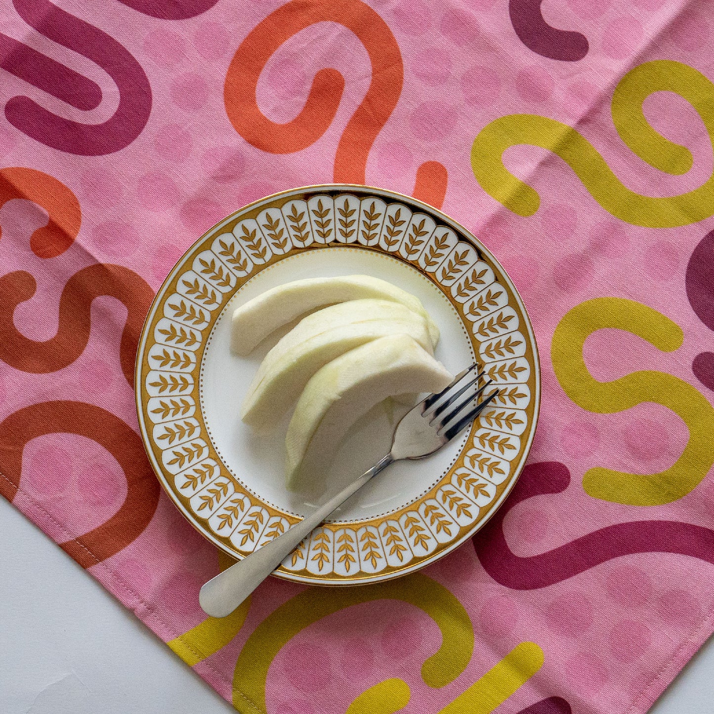 Cotton Linen Tea Towel in Fruit Salad
