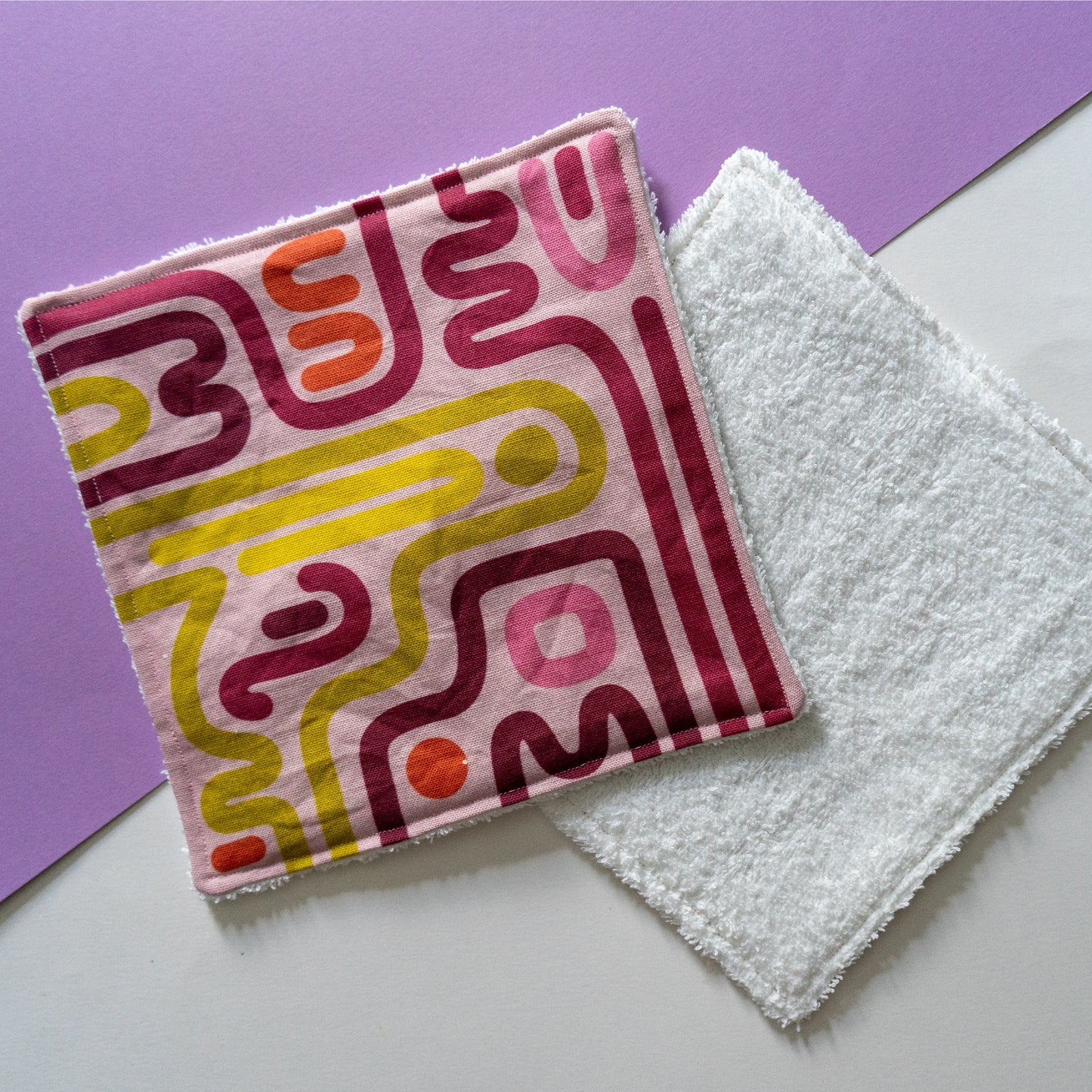 Cotton Linen Reusable Dishcloths in Jelly Feast