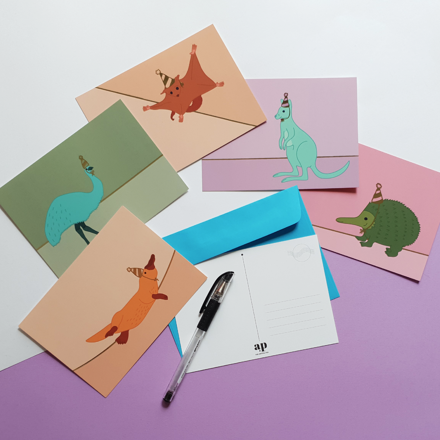 Critter Celebration | Postcard Art Print Set